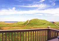 Dunes Beach House - view of dunes from verandah